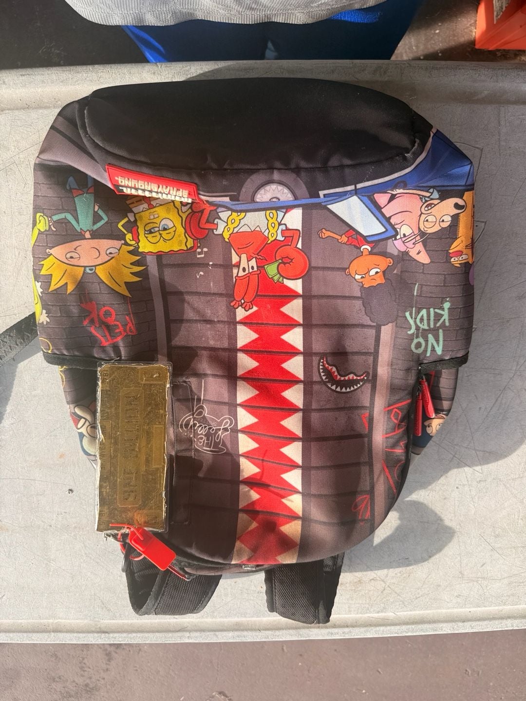Sprayground 90s Nick Vertical Shark Backpack Multi 3