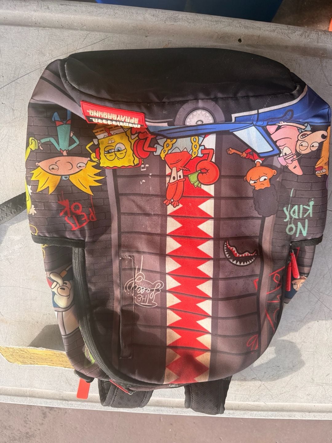 Sprayground 90s Nick Vertical Shark Backpack Multi 5
