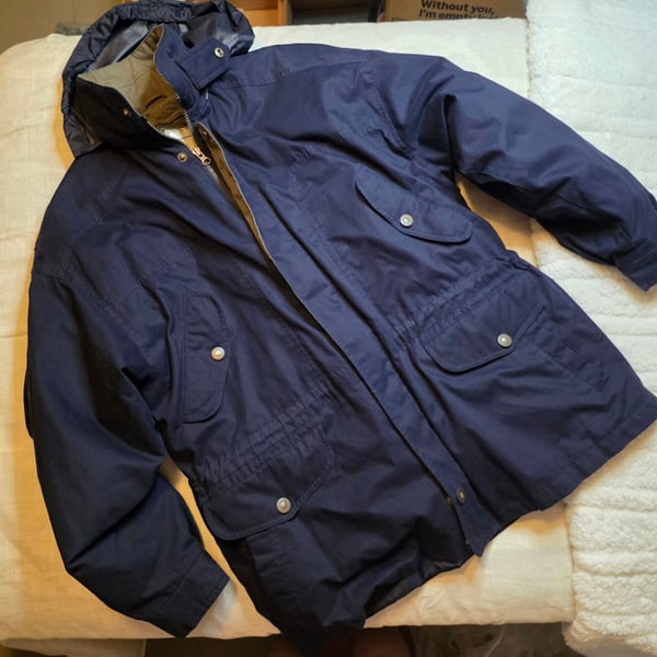 London Fog Towne Jacket Utility Parka Blue size L