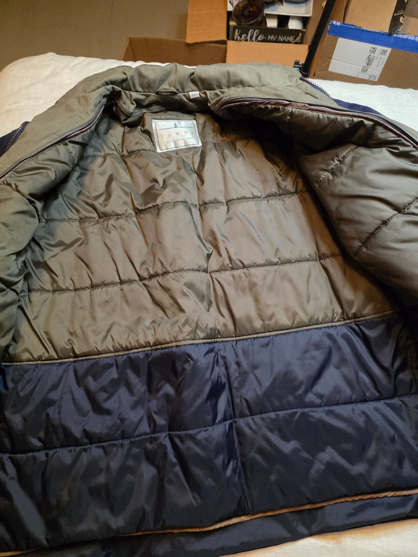London Fog Towne Jacket Utility Parka Blue size L 9
