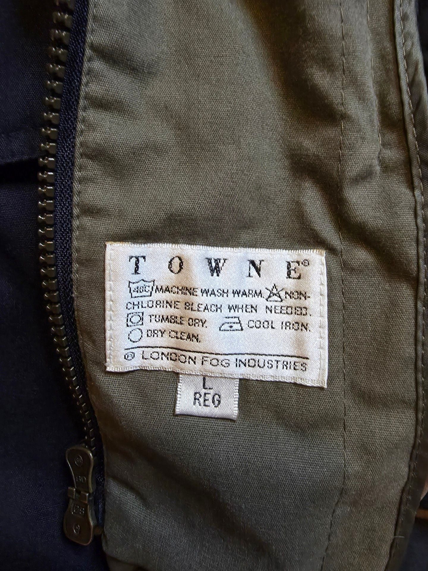 London Fog Towne Jacket Utility Parka Blue size L 15