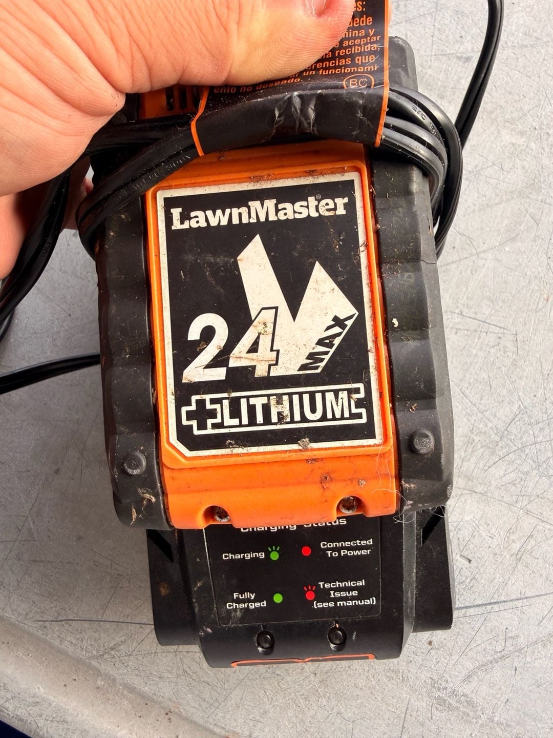 LawnMaster 24V Lithium Battery Charger Model 24LFC14-ETL 6