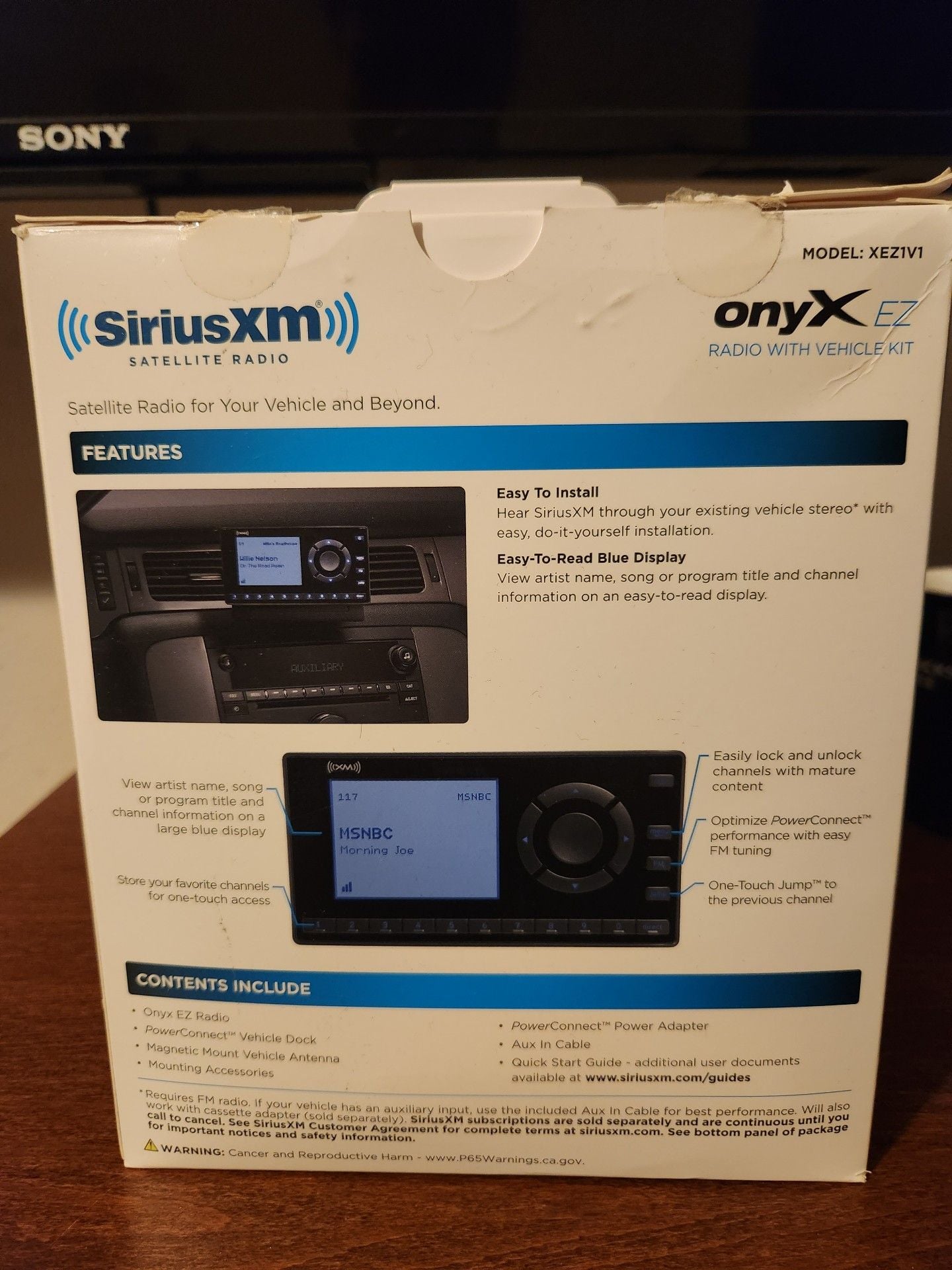 SiriusXM Onyx EZ Satellite Radio Vehicle Kit XEZ1V1 3