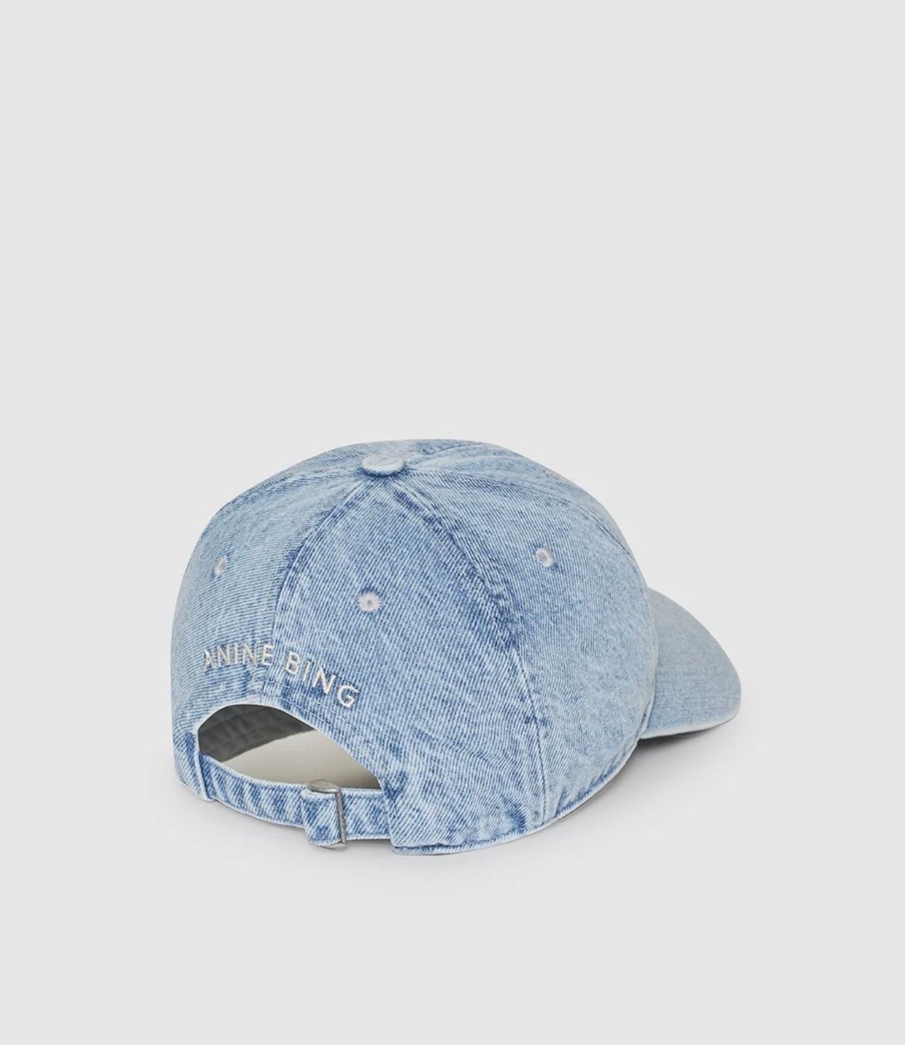 ANINE BING Jeremy Baseball Cap in Blue Denim 5
