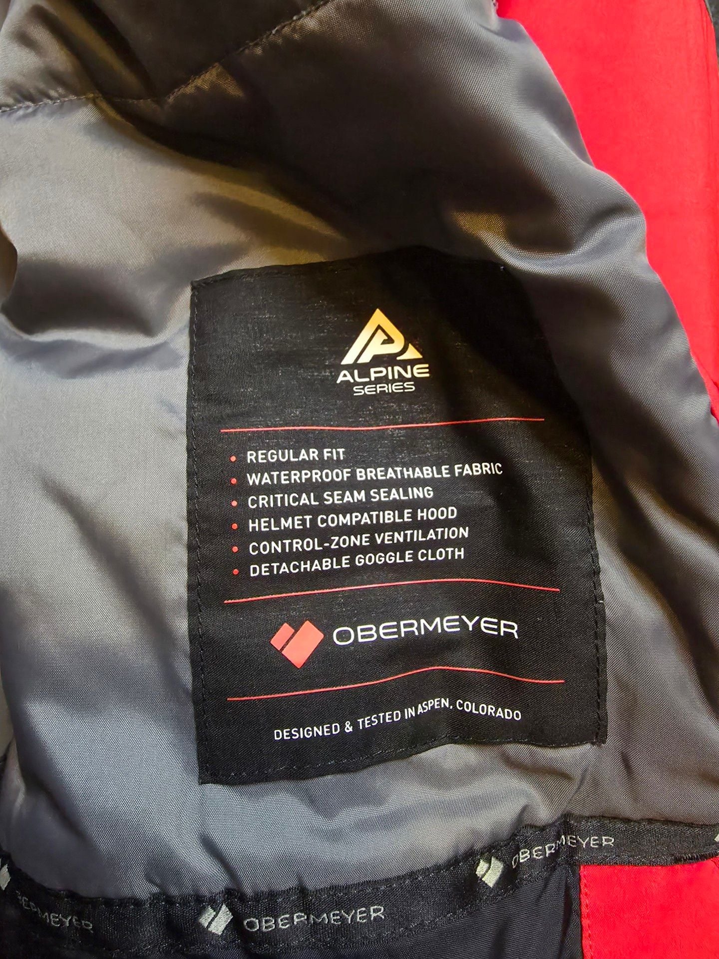 Obermeyer Foundation Ski Jacket Red Black size 3X 16