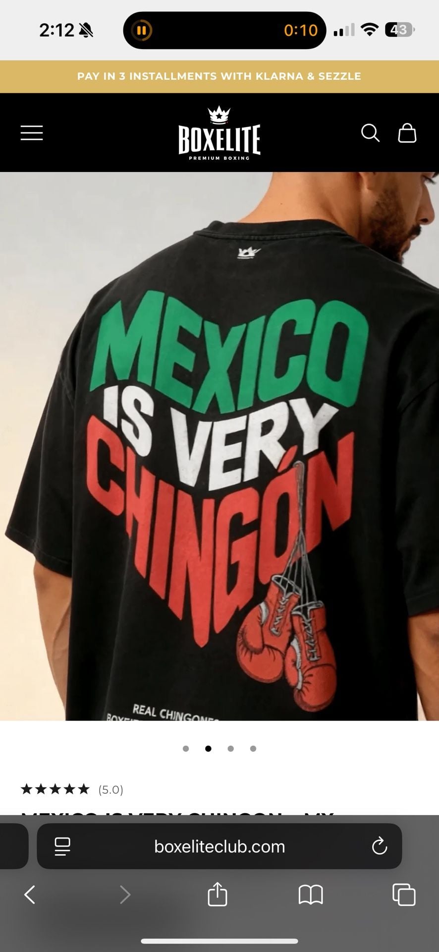 Boxelite Mexico is Very Chingón T-Shirt Black 2