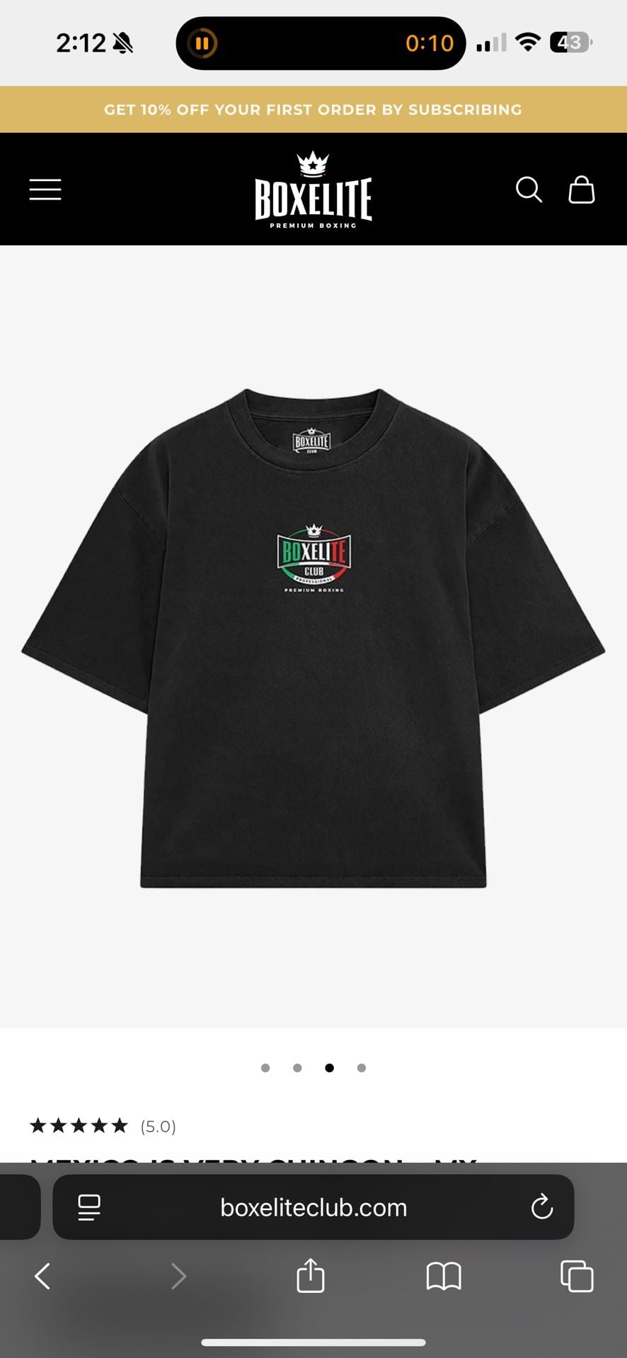 Boxelite Mexico is Very Chingón T-Shirt Black 4