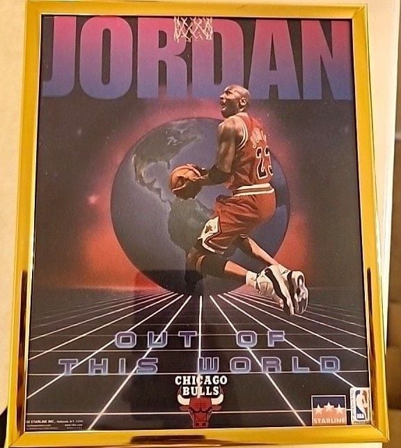 Michael Jordan Chicago Bulls "Out of This World" Starline NBA Basketball Poster 1