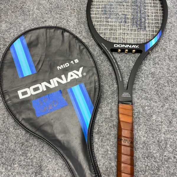 Donnay Mid 15 Tennis Racquet Grip Light 4 Wood Graphite Composite-cover VTG- EUC