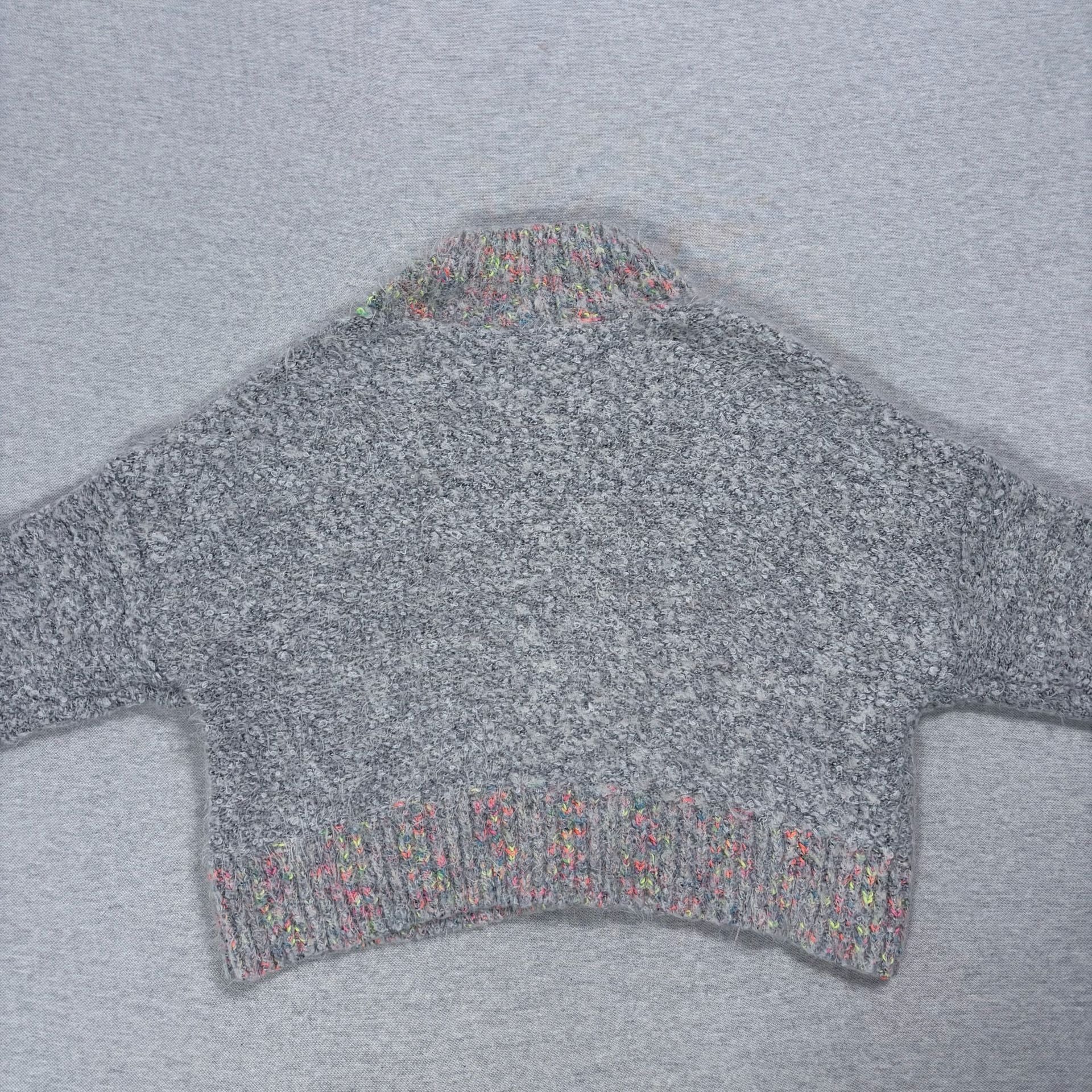 Free People Stardust Pullover Sweater Grey Confetti Speckled Size XS 9