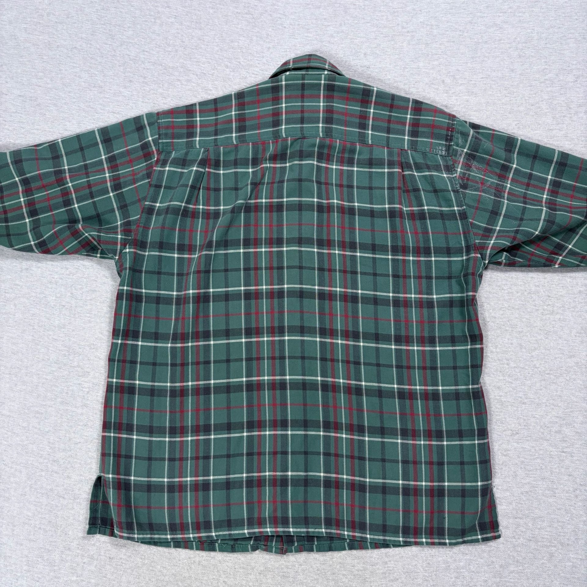 Ralph Lauren Country Plaid Flannel Shirt Green Cotton Long Sleeve 8