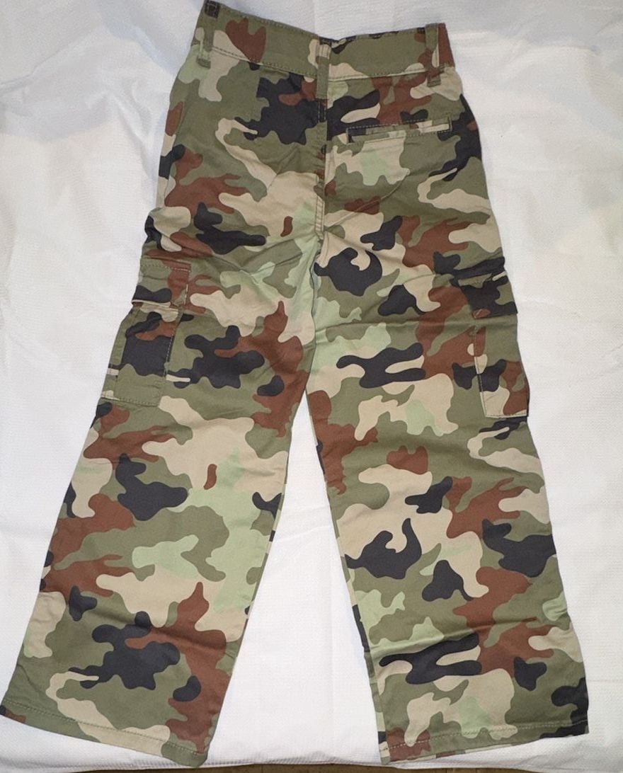 Cat & Jack Baggy Cargo Pants Size 6 Camouflage Reinforced Knee 3