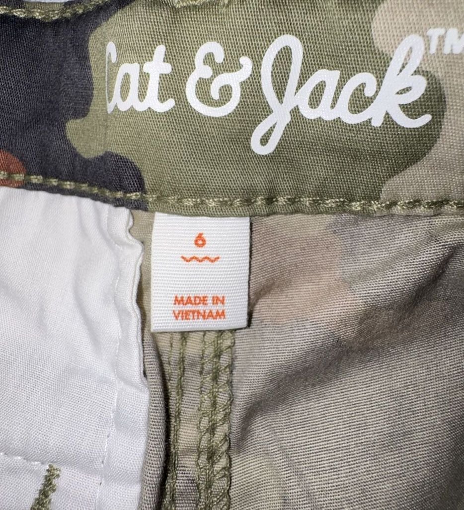Cat & Jack Baggy Cargo Pants Size 6 Camouflage Reinforced Knee 5