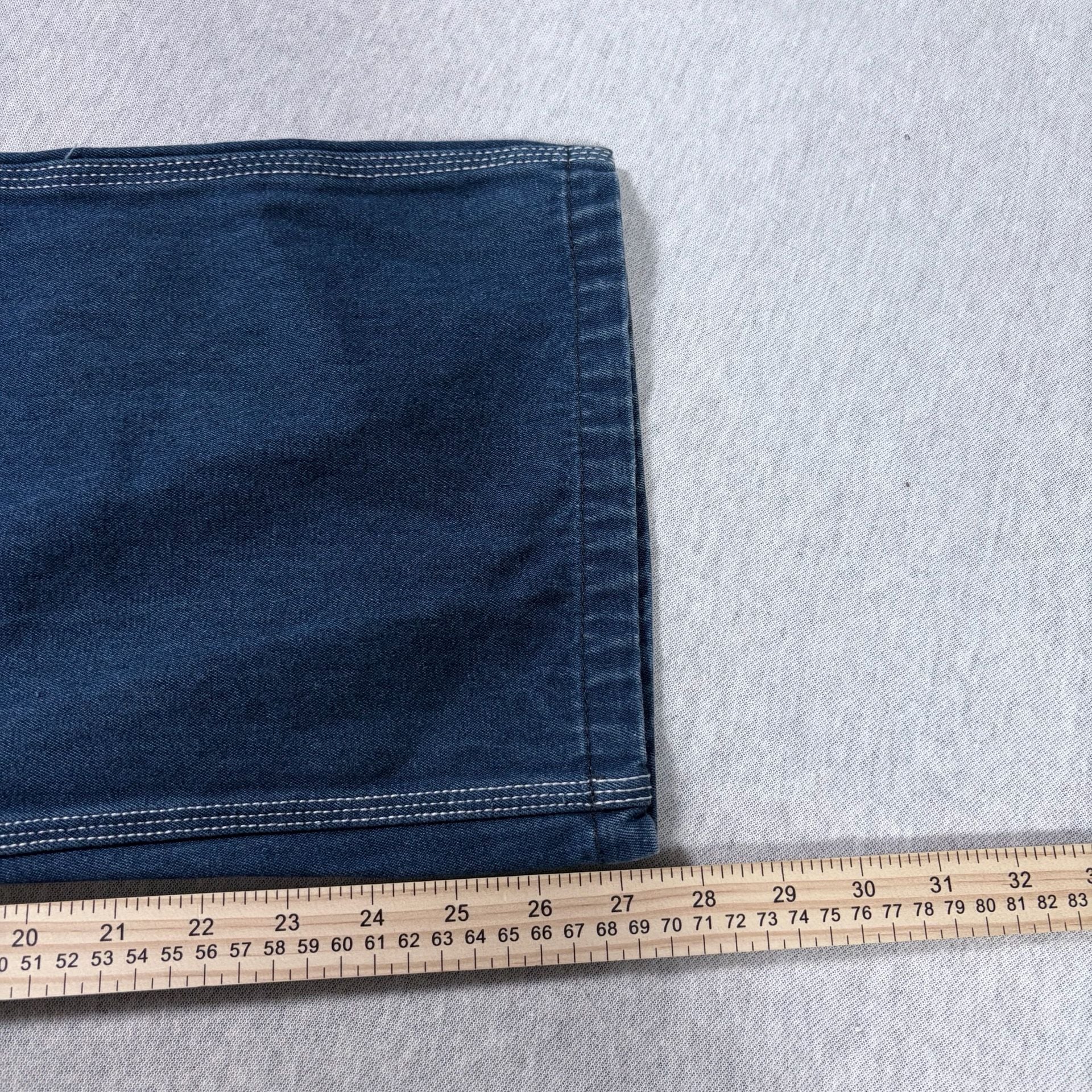 Big Smith Denim Bib Overalls Size 44x30 Blue Cotton Carpenter Workwear 5