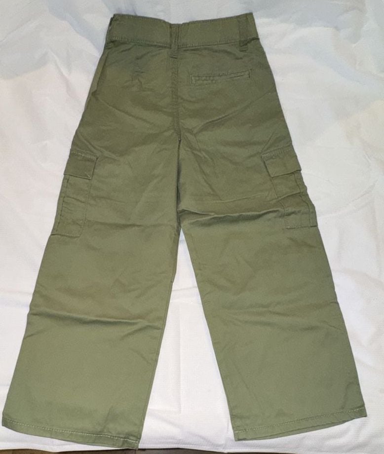 Cat & Jack Baggy Cargo Pants Size 6 Green Stretch Reinforced Knee 3