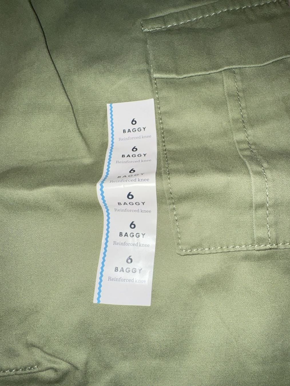 Cat & Jack Baggy Cargo Pants Size 6 Green Stretch Reinforced Knee 4