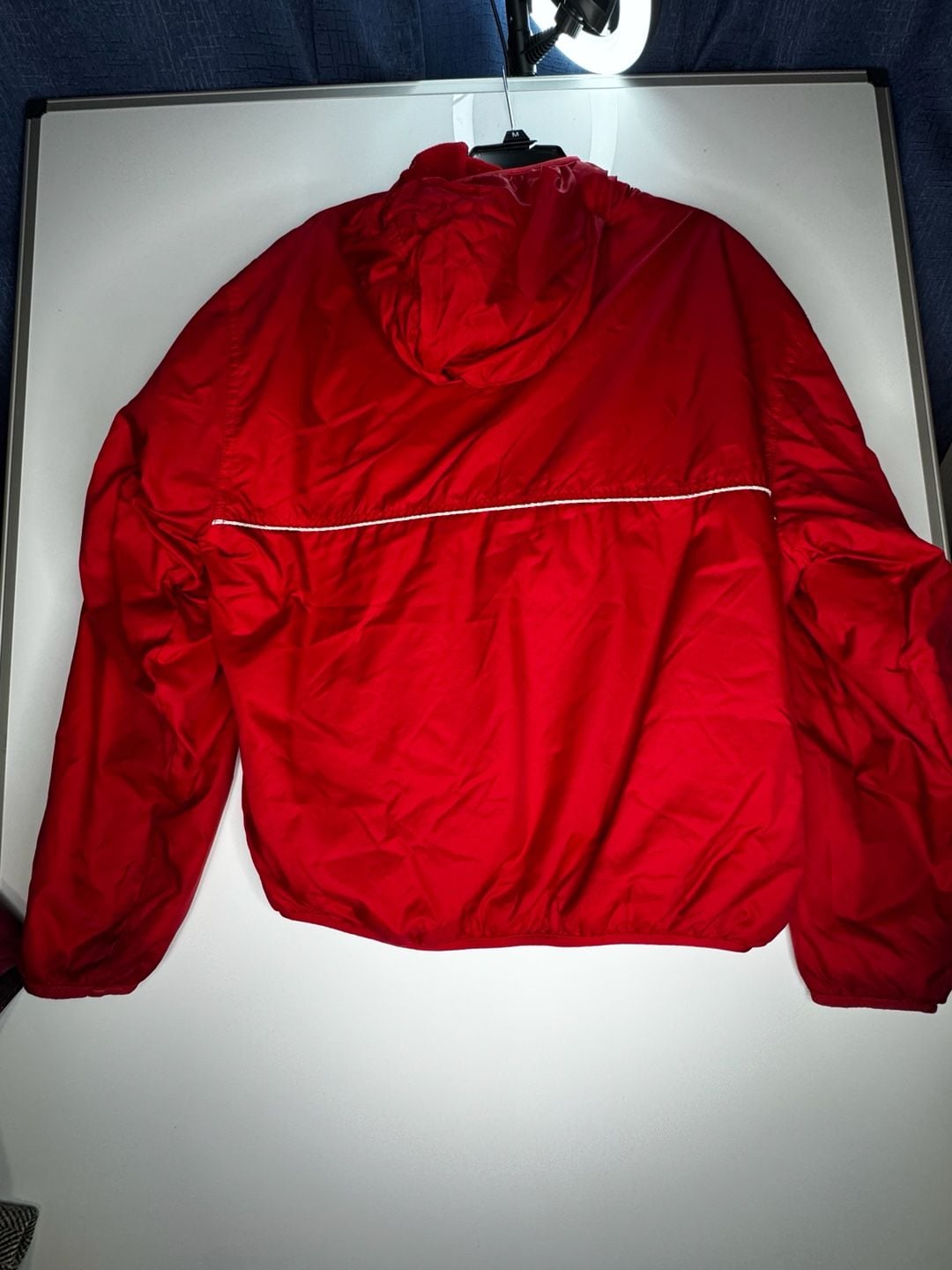 Insulfoam Windbreaker Jacket Size M Red Full Zip Hooded Logo 5