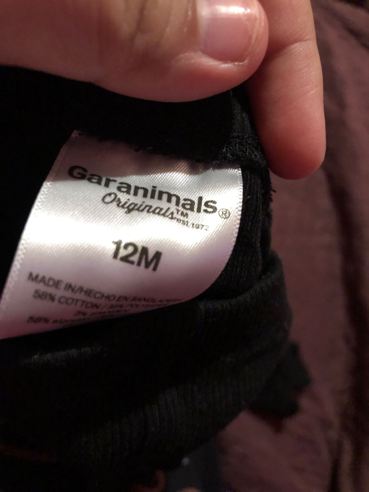 Garanimals Ribbed Leggings Size 12M Black Cotton Blend 2
