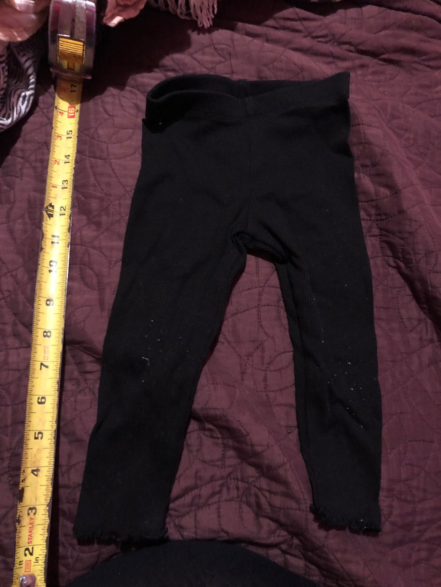 Garanimals Ribbed Leggings Size 12M Black Cotton Blend 1