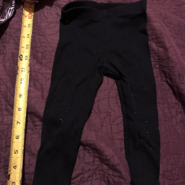 Garanimals Ribbed Leggings Size 12M Black Cotton Blend