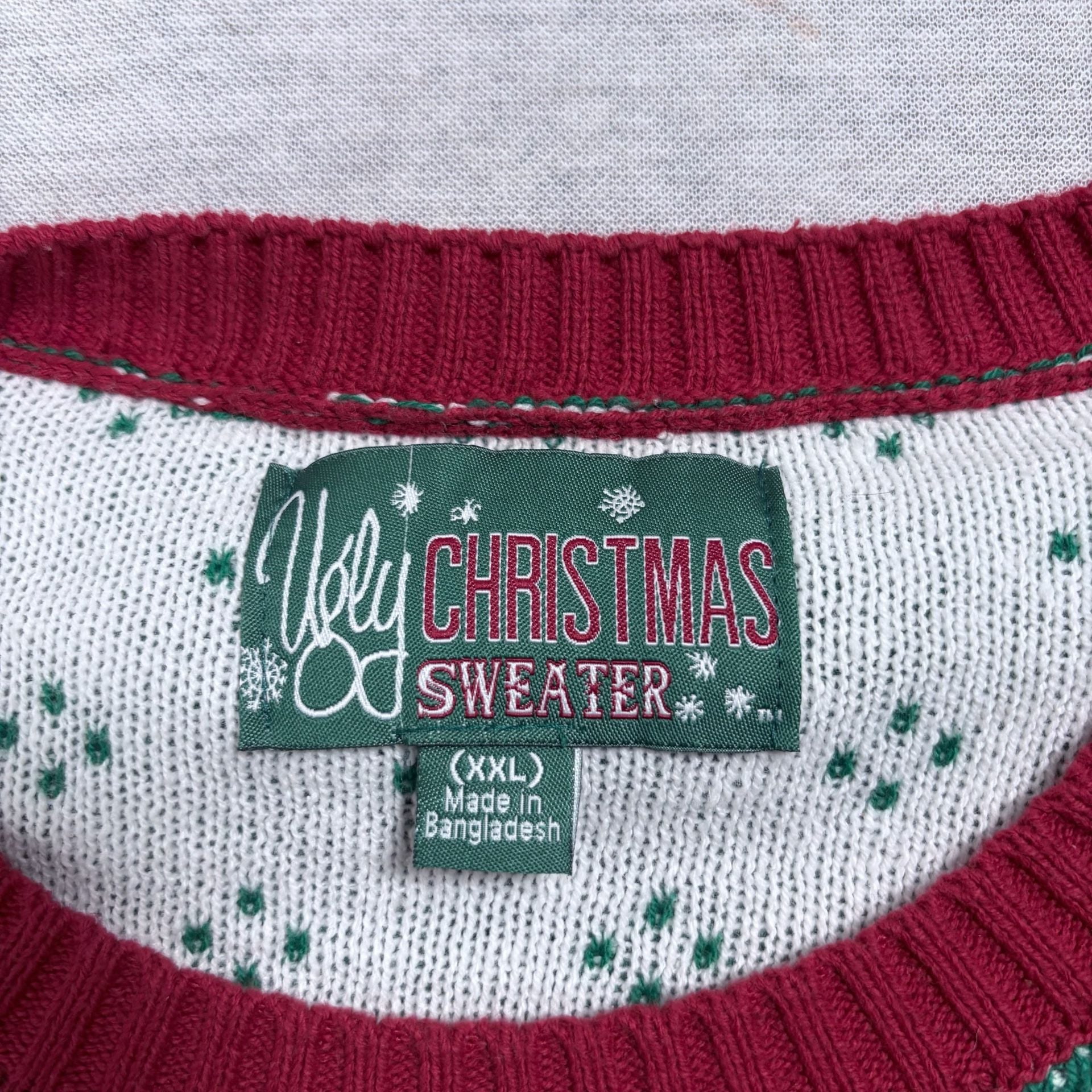 Ugly Christmas Sweater Oh Snap Gingerbread Man Size XXL Green Holiday Knit 3