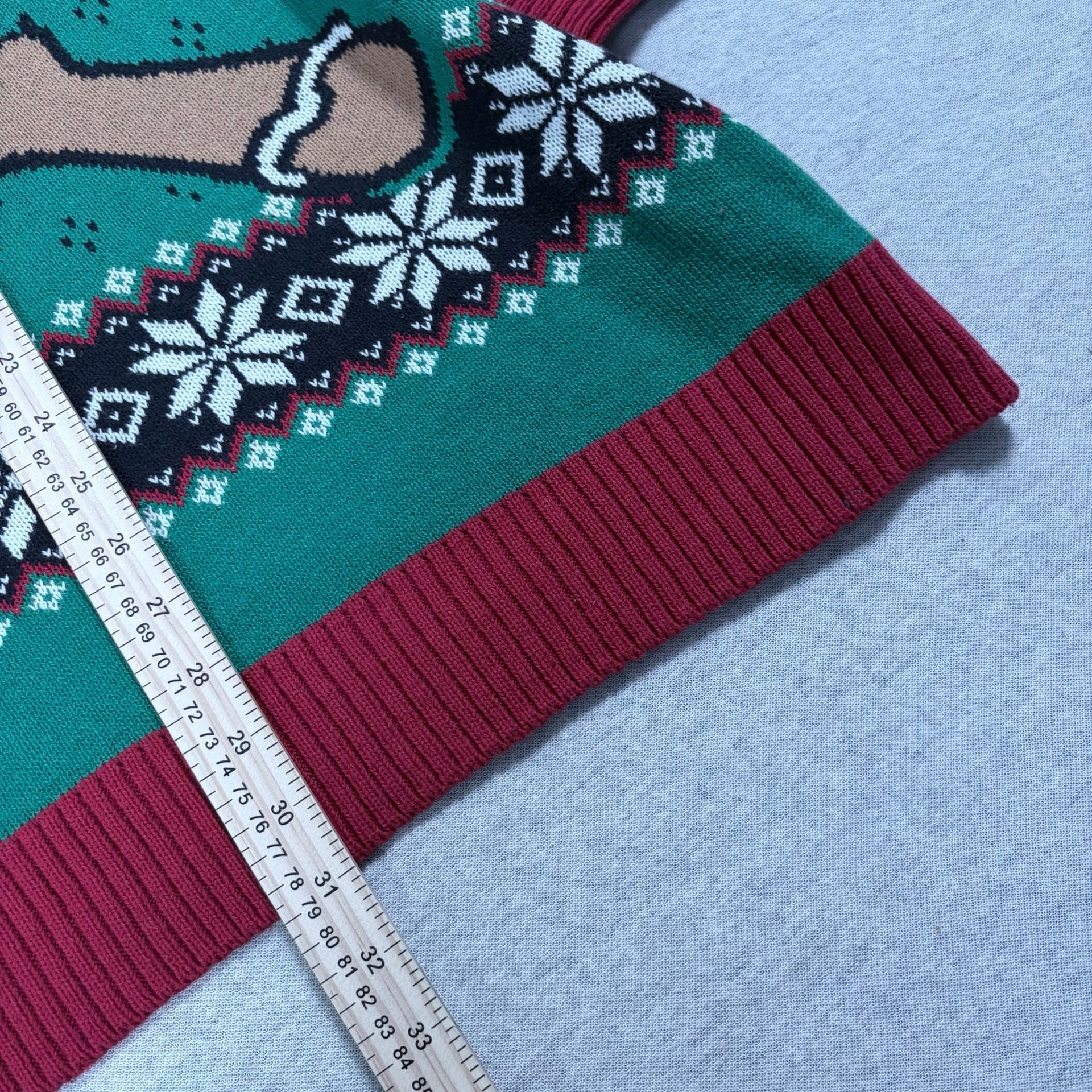 Ugly Christmas Sweater Oh Snap Gingerbread Man Size XXL Green Holiday Knit 5