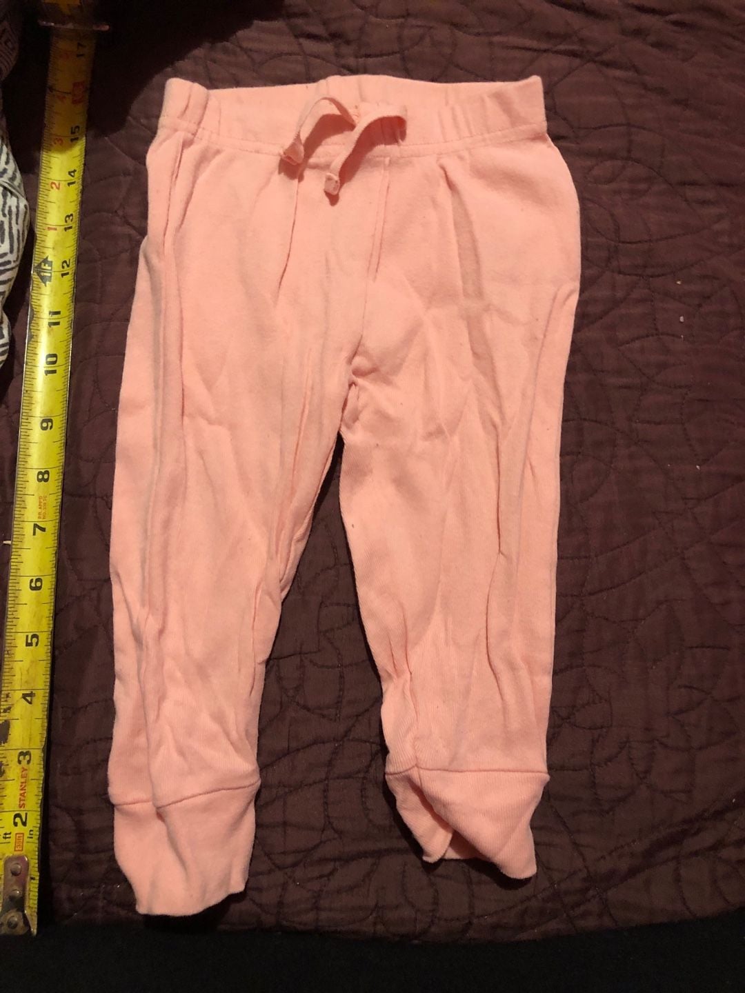 Koalababy Jogger Pants Size 9-12M Peach Pink Drawstring Sweatpants 2