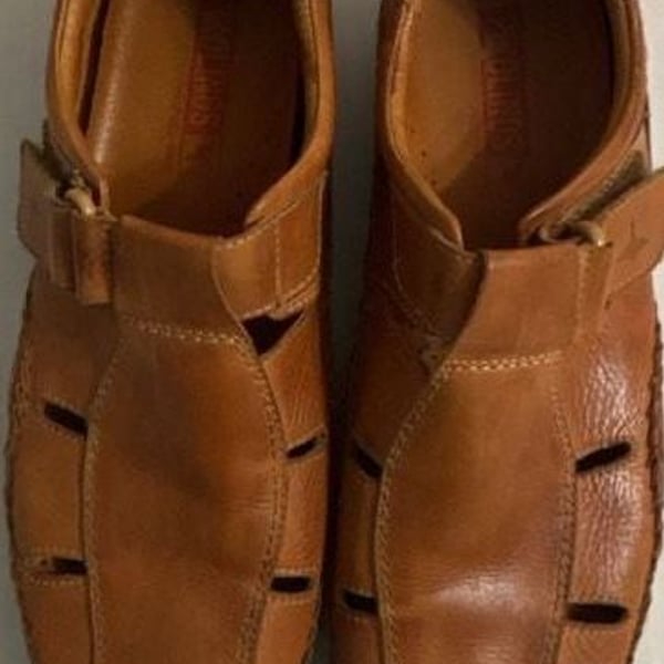 Pikolinos Tarifa Leather Fisherman Sandals Brown Size 43