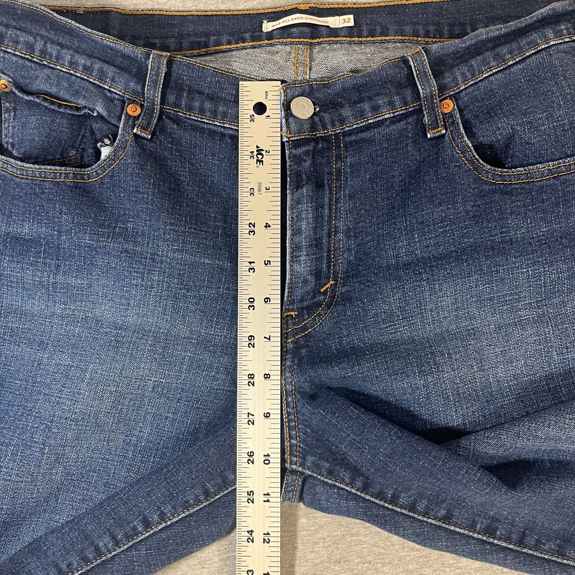 Levi Strauss & Co. 414 Straight Leg Denim Blue Jeans Women’s Size 14(36x29) 5