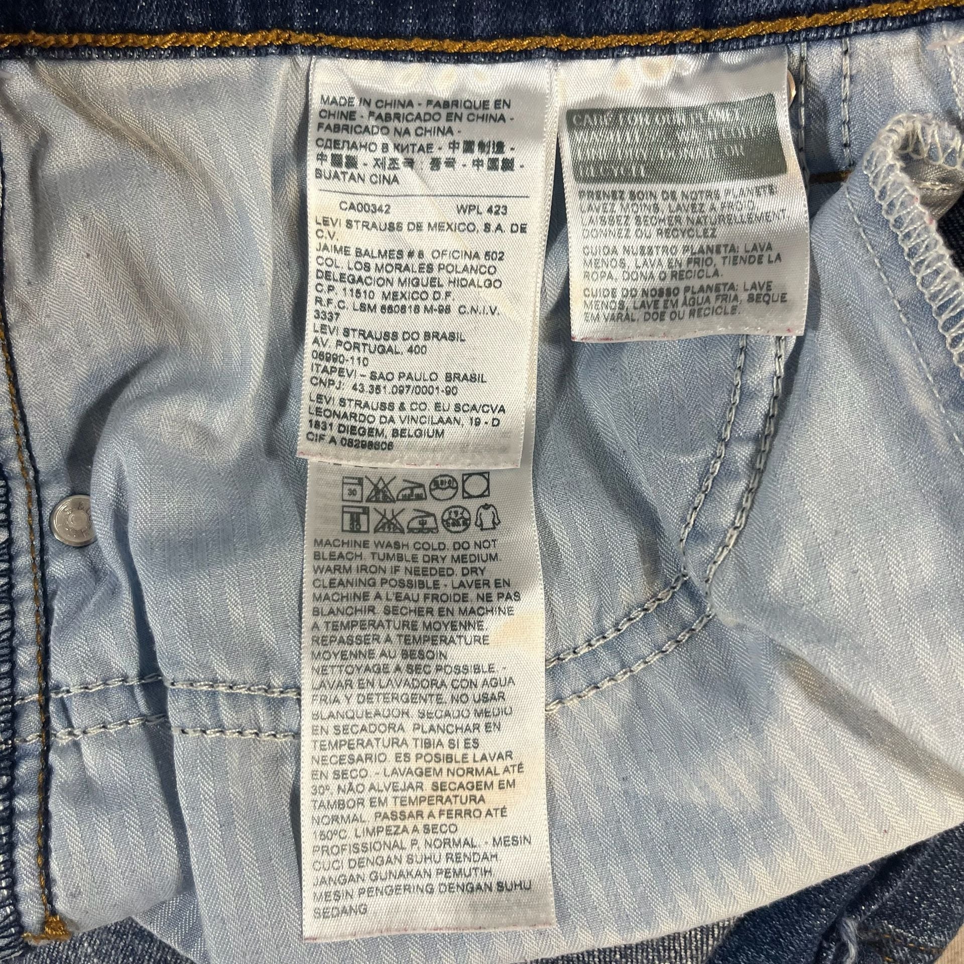 Levi Strauss & Co. 414 Straight Leg Denim Blue Jeans Women’s Size 14(36x29) 8