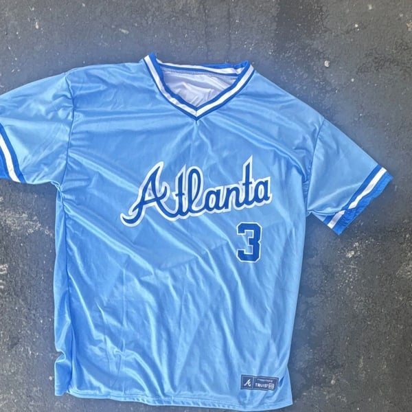 Atlanta Braves Dale Murphy #3 Jersey Giveaway Powder Blue