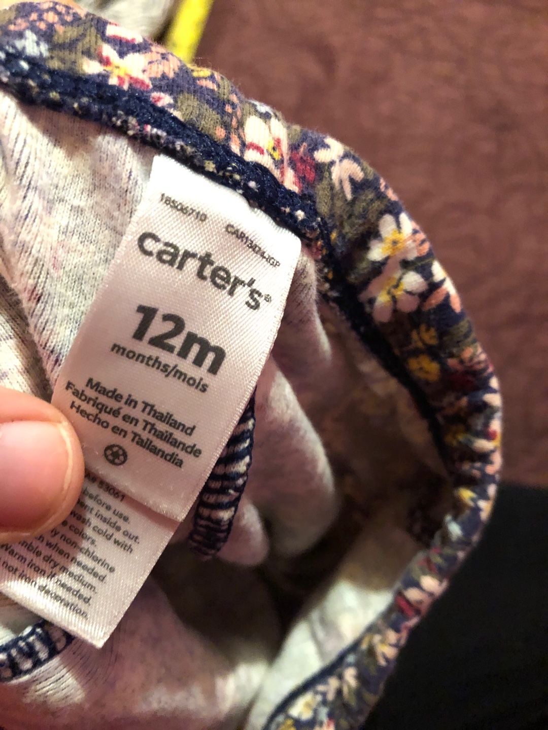 Carter's Floral Leggings Size 12m Multi color 4