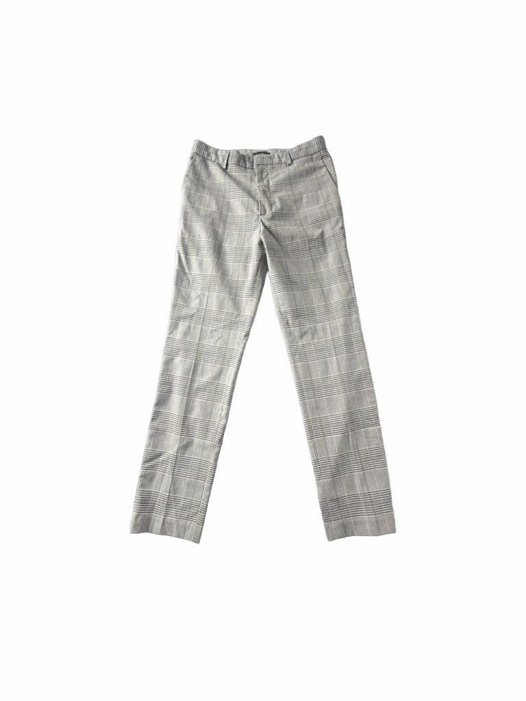 H&M Slim Fit Trousers Size 30 Grey Plaid Glen Check 2