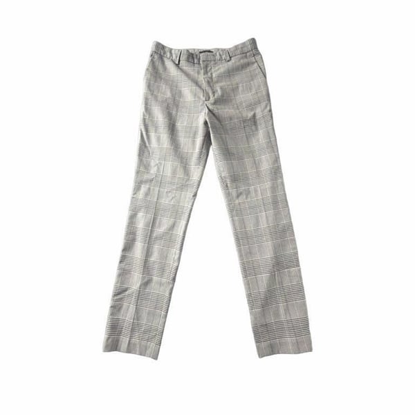 H&M Slim Fit Trousers Size 30 Grey Plaid Glen Check