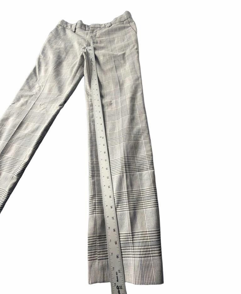 H&M Slim Fit Trousers Size 30 Grey Plaid Glen Check 3