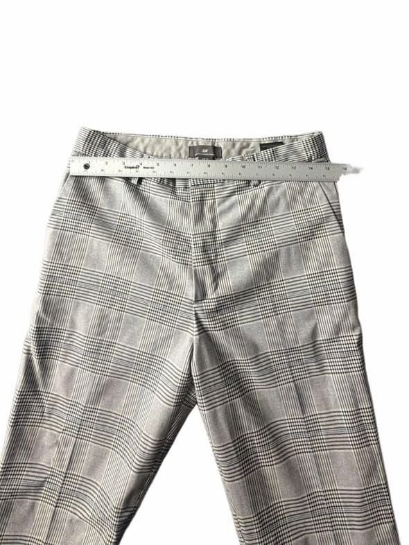 H&M Slim Fit Trousers Size 30 Grey Plaid Glen Check 4