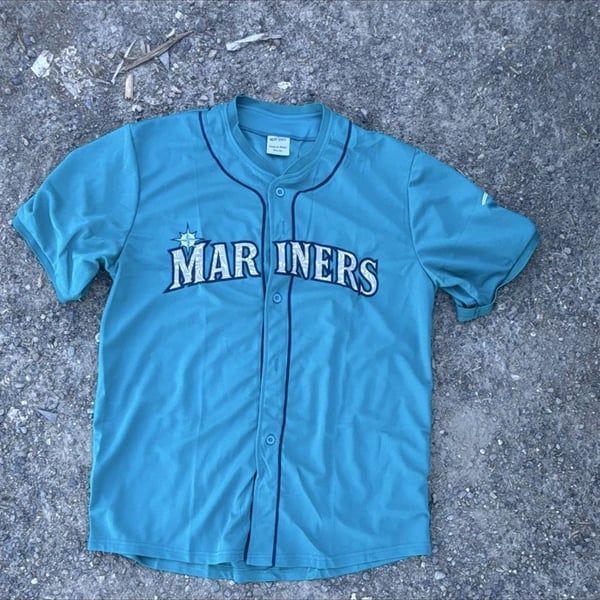 BD Sports Seattle Mariners Baseball Jersey Size XL Teal