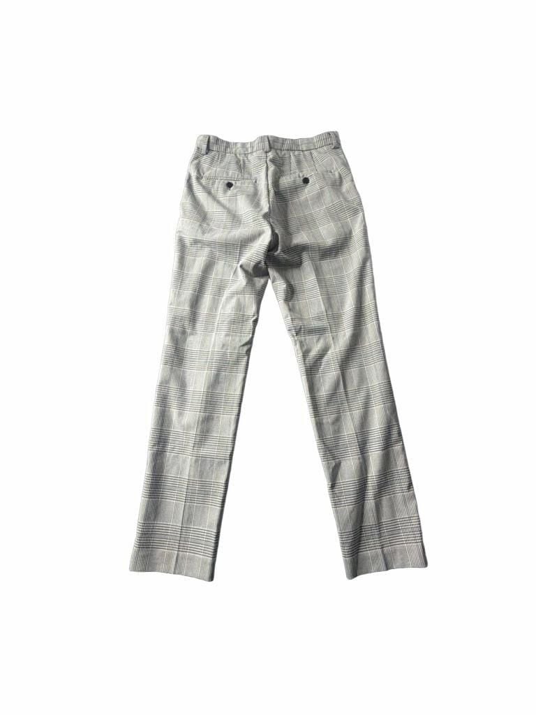 H&M Slim Fit Trousers Size 30 Grey Plaid Glen Check 9