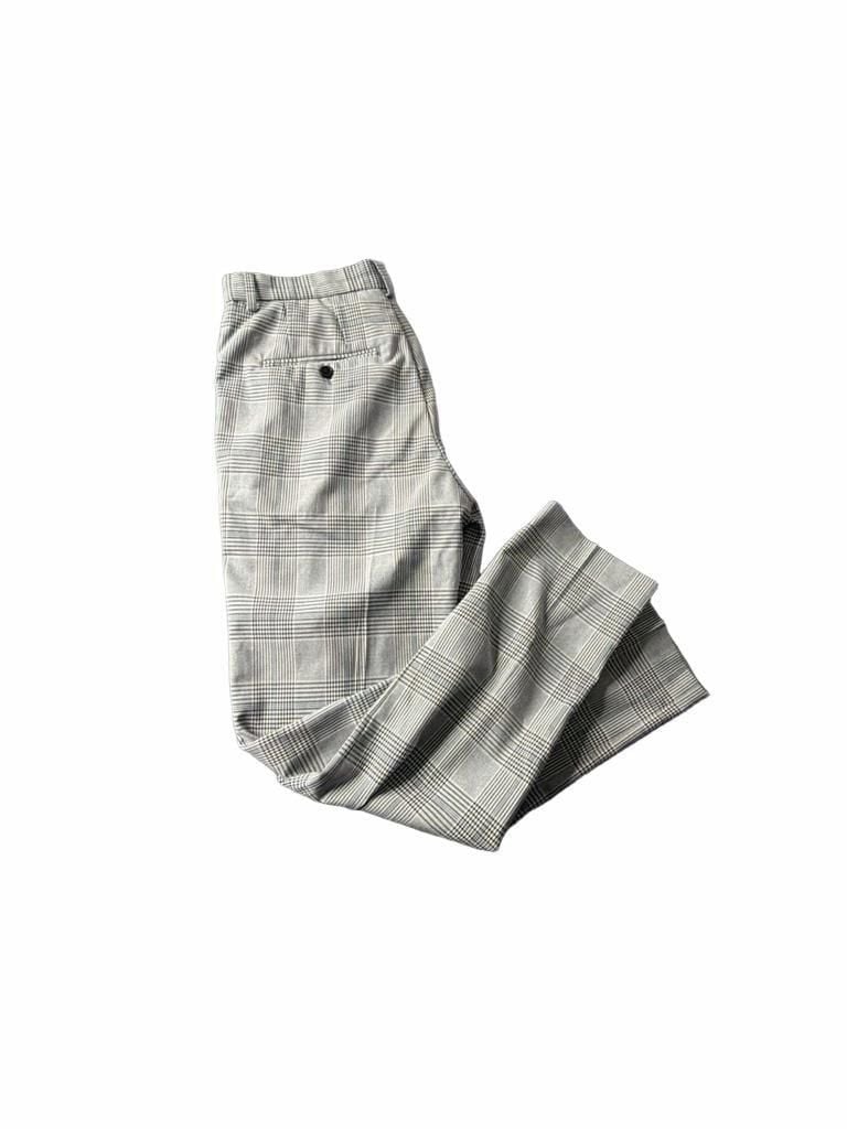 H&M Slim Fit Trousers Size 30 Grey Plaid Glen Check 10