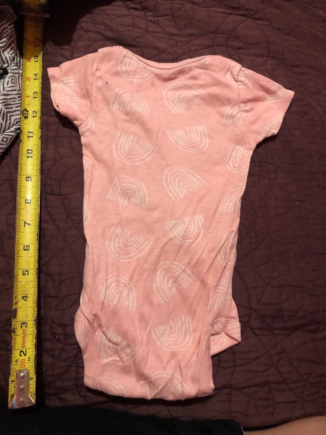 Gerber Baby Bodysuit Size 12 Months Pink Rainbows 3
