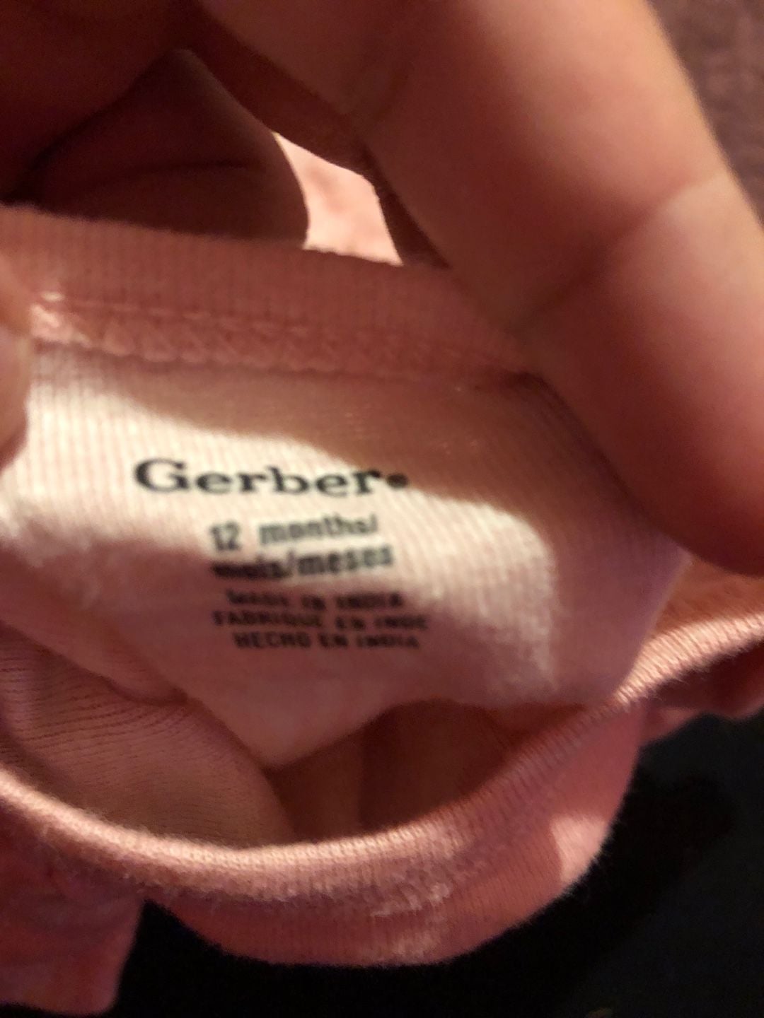 Gerber Baby Bodysuit Size 12 Months Pink Rainbows 4