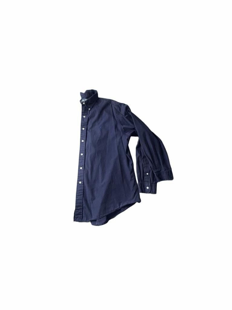 Ralph Lauren Custom Fit Button Down Shirt Size XXL Navy Long Sleeve 10