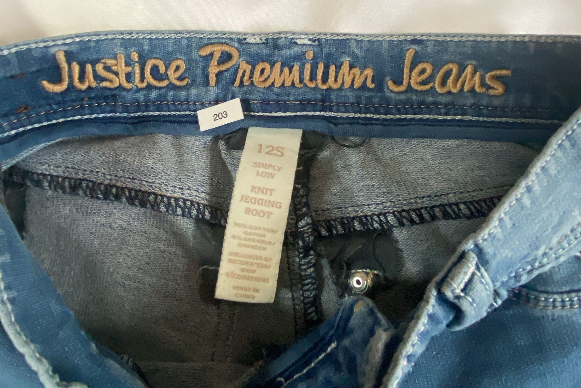 Justice Premium Jeans Bootcut Denim Size 10 Blue 8