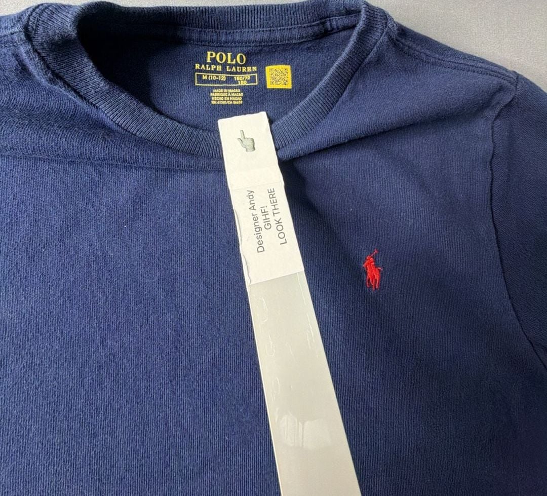Polo Ralph Lauren Boys Logo T-Shirt Size M (10-12) Navy Blue 5