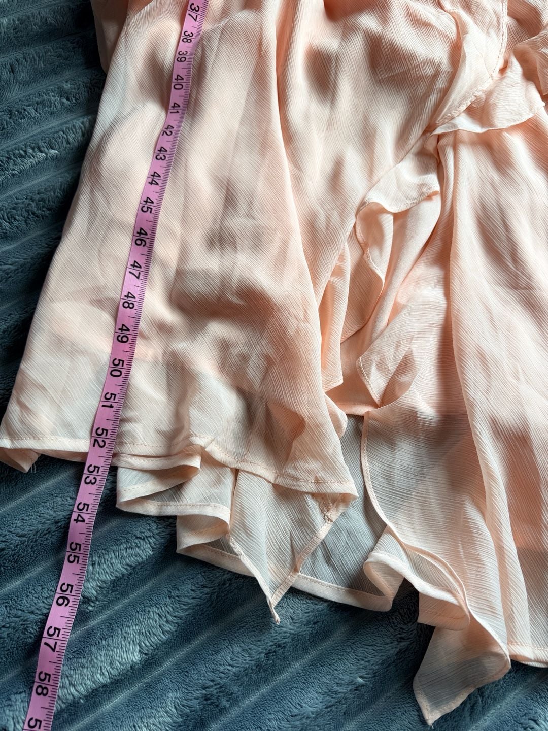 Peach Ruffle Sleeveless Maxi Dress Size XL Chiffon NWT Coquette Romantic 7