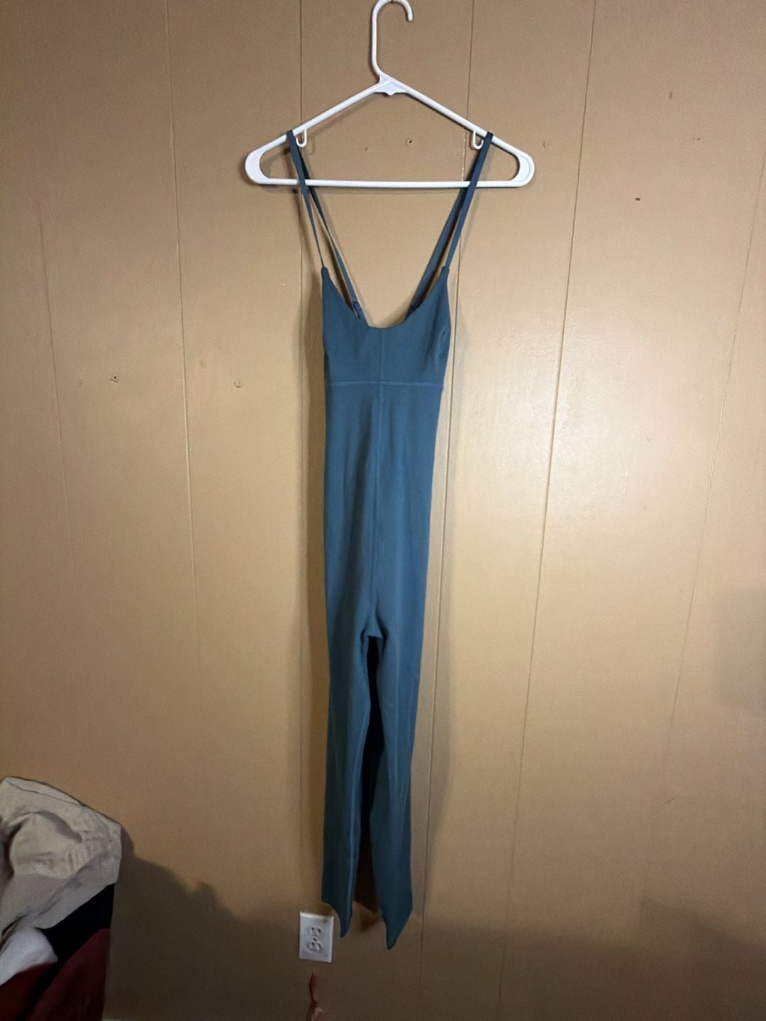 Le Ore Jumpsuit Size M Blue Backless Camisole Bodycon 2