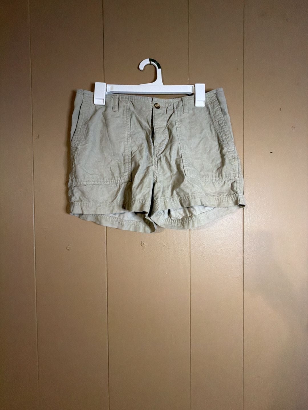 Horny Toad Corduroy Utility Shorts Size 10 Beige Cotton Cargo 2