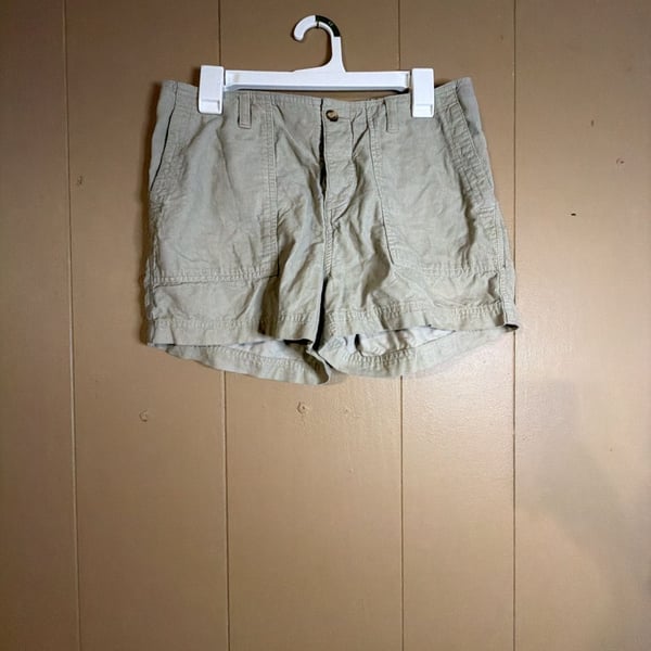 Horny Toad Corduroy Utility Shorts Size 10 Beige Cotton Cargo