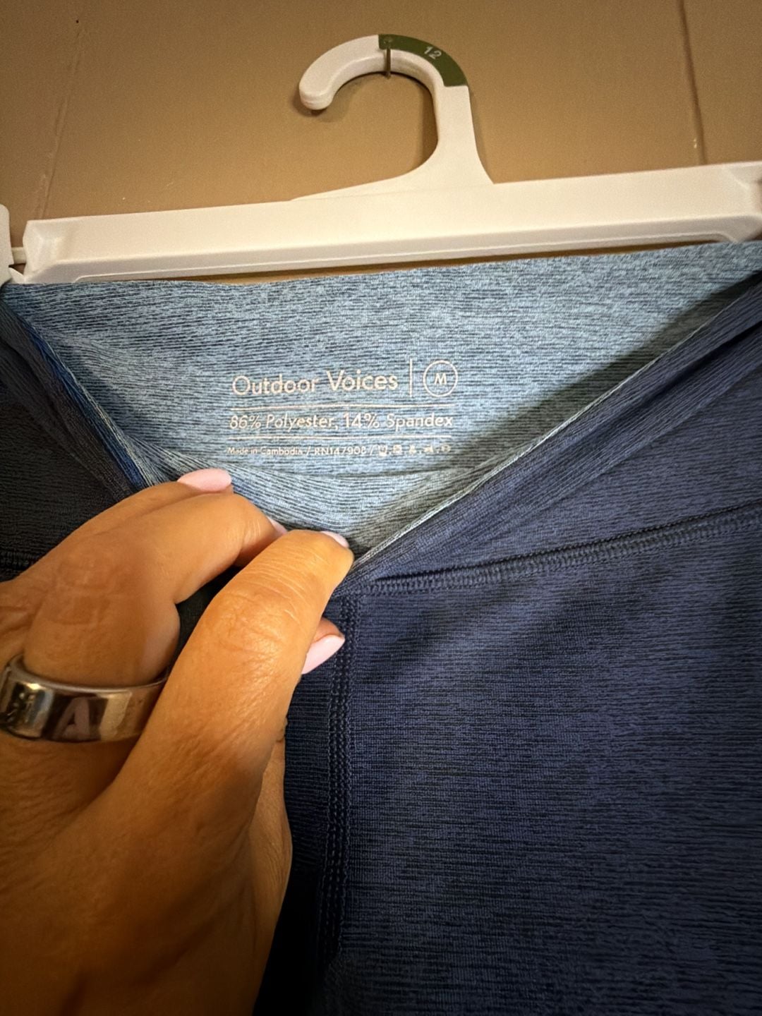 Outdoor Voices Springs Leggings Size M Blue Colorblock Active 3