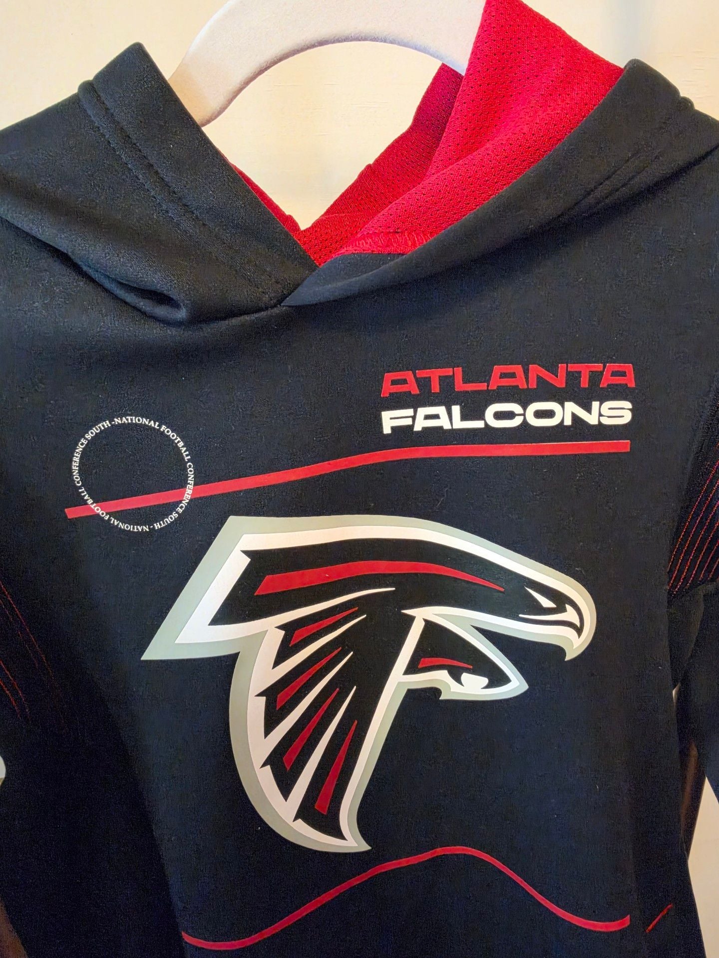 Nike Atlanta Falcons Hoodie Size 10/12 Black Dri-Fit NFL Onfield 3